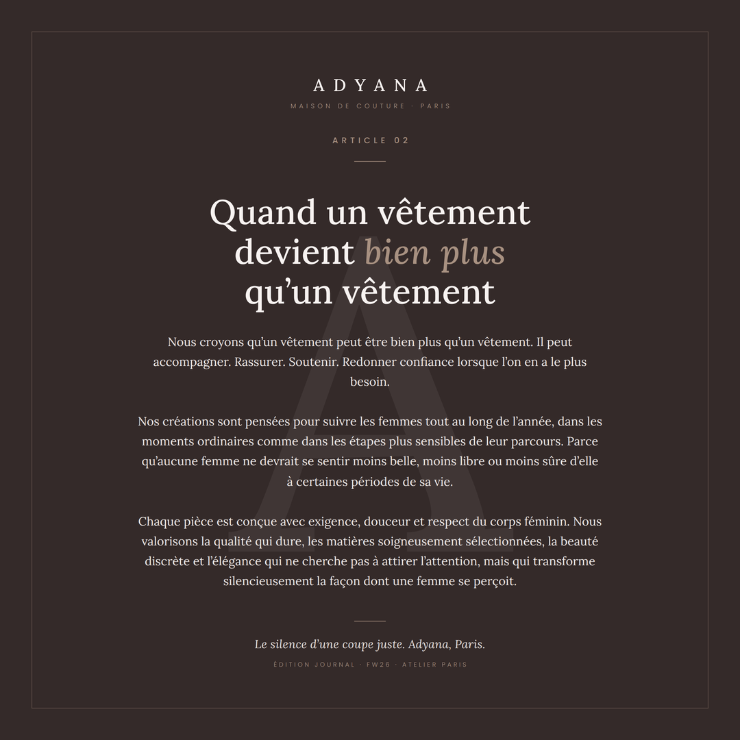 Quand un vêtement devient bien plus qu'un vêtement