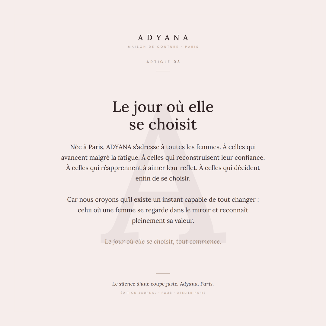 Le jour où elle se choisit